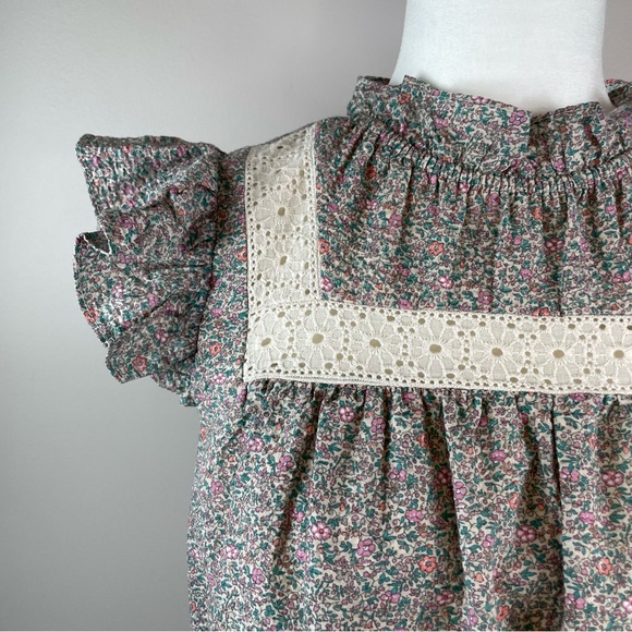 Moodie Floral Tiered Cotton Midi Dress. SZ:XS. - Picture 3 of 11